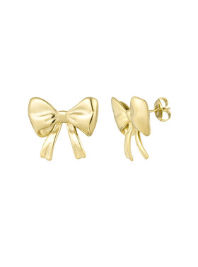 Gold Delicate Bow Stud Earrings