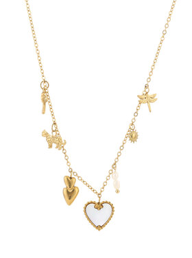 Gold Reimi Mixed Charms Necklace