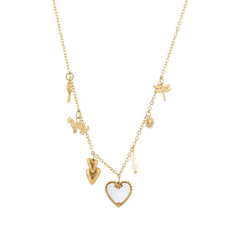 Gold Reimi Mixed Charms Necklace