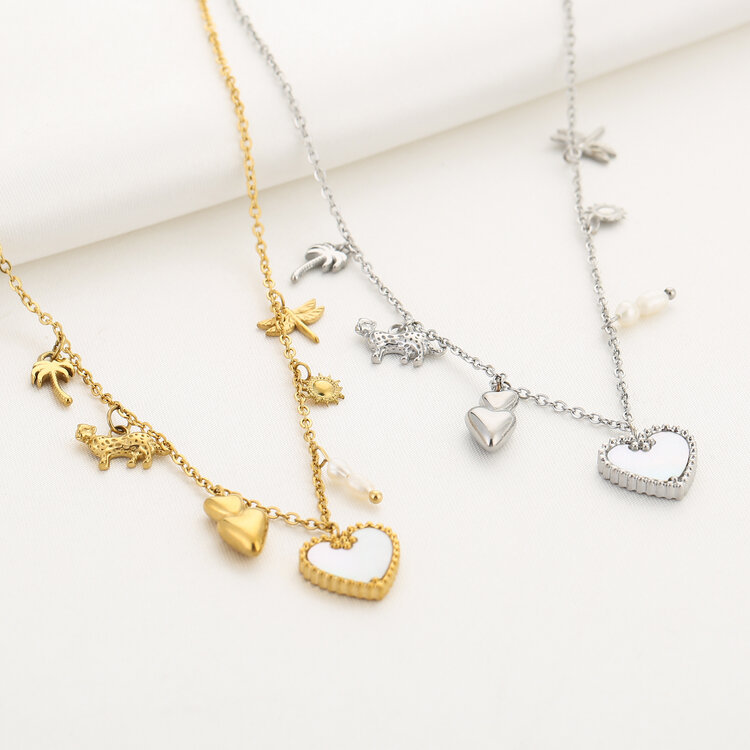 Gold Reimi Mixed Charms Necklace