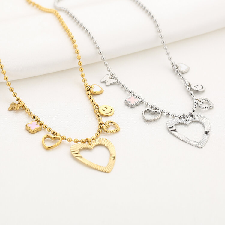 Gold Izumi Mixed Charms Necklace