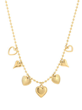 Gold Daiya Mixed Charms Necklace