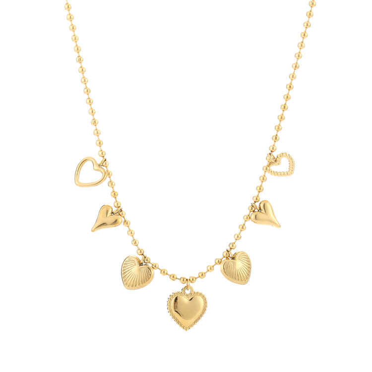 Gold Daiya Mixed Charms Necklace