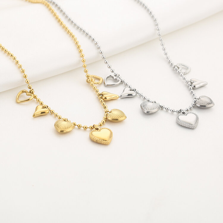 Gold Daiya Mixed Charms Necklace