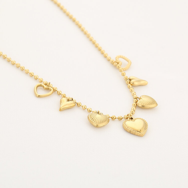Gold Daiya Mixed Charms Necklace