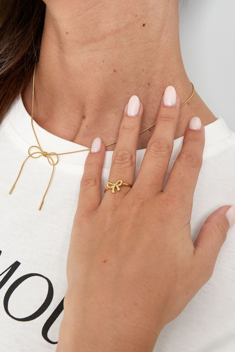 Silver Simple Bow Ring