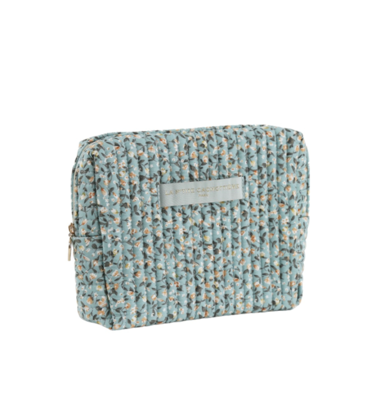 Marly Flower Toiletry Bag / Sky Blue (Large)