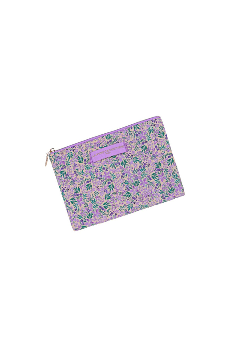 Lizzie Flower Pouch / Purple