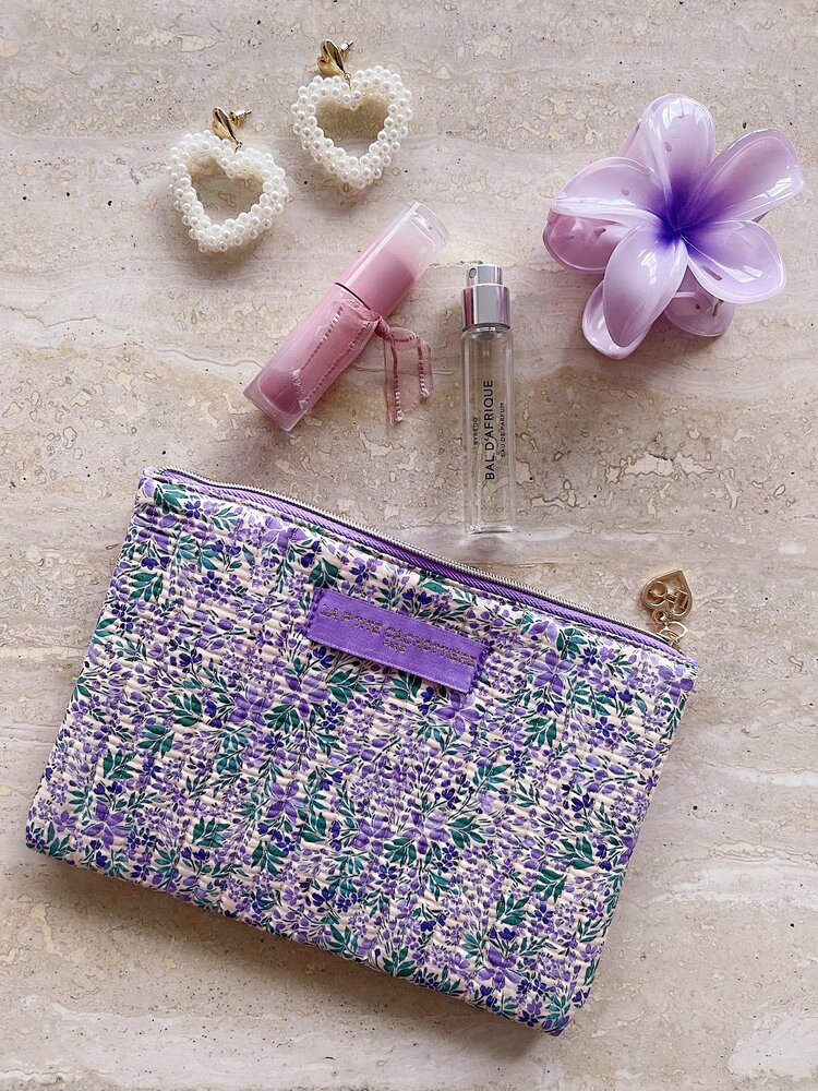 Lizzie Flower Pouch / Purple
