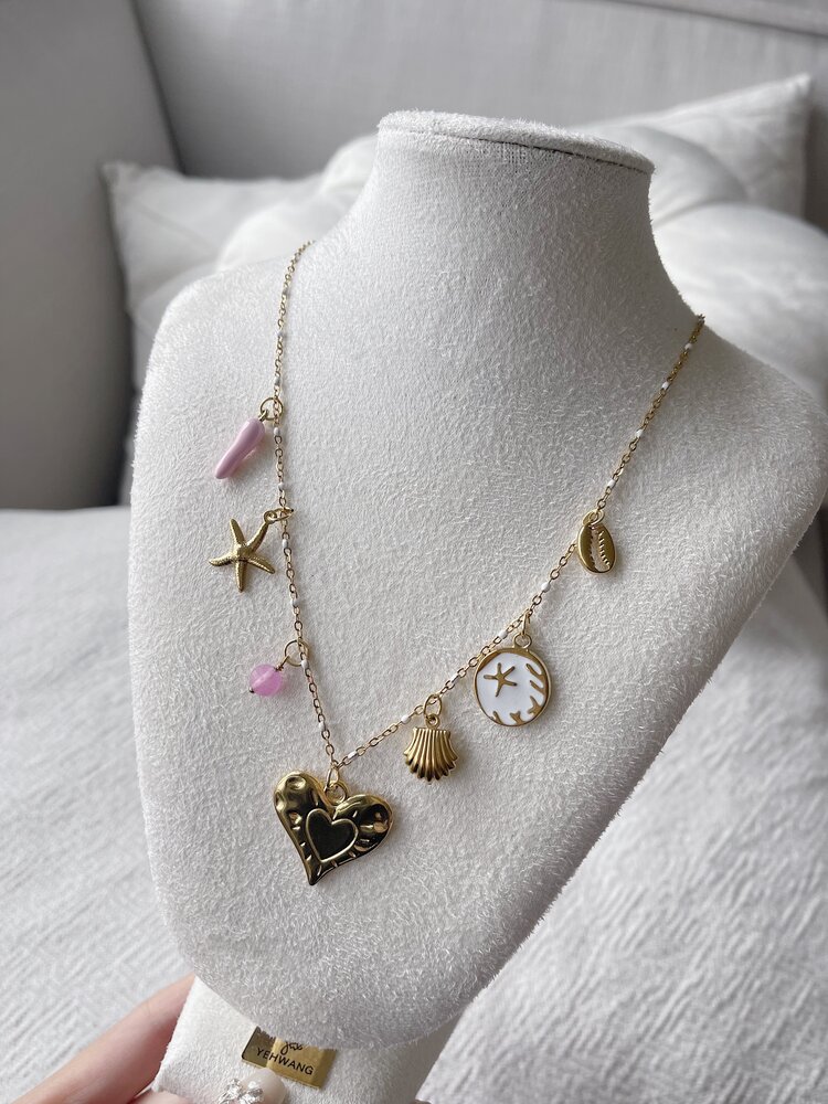 Gold 7 Mixed Charms Necklace / Type A2