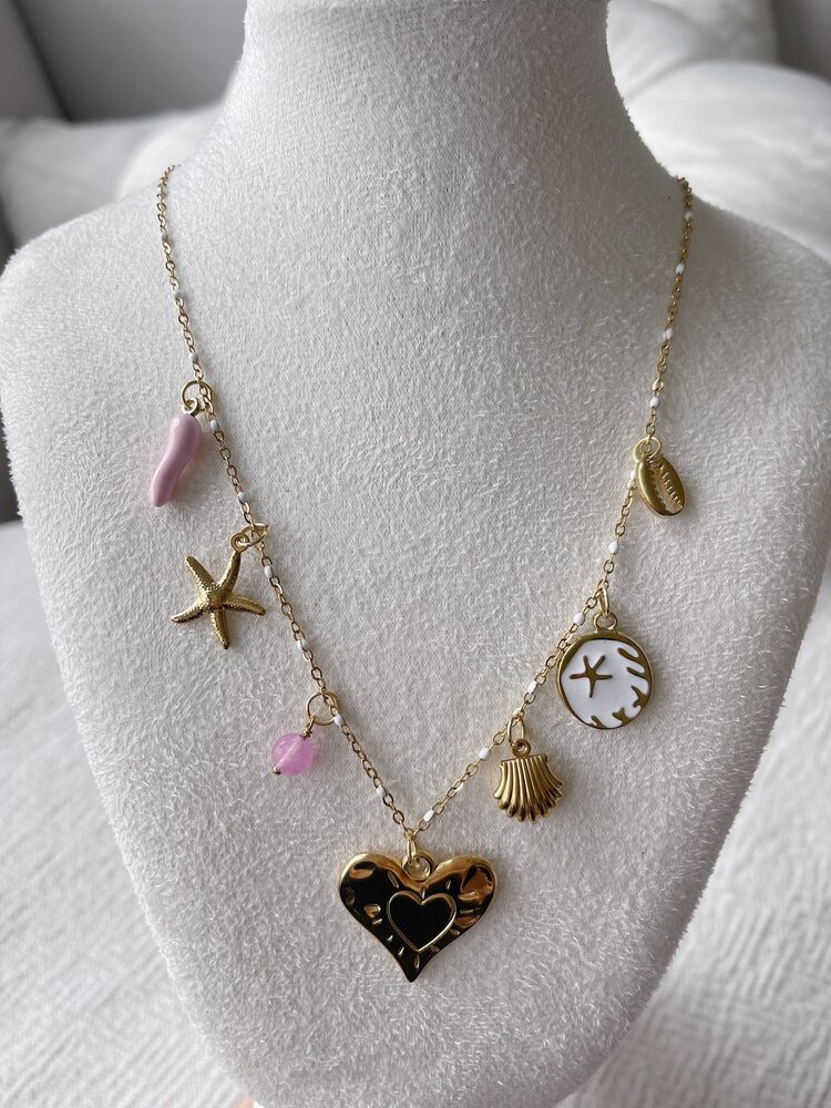 Gold 7 Mixed Charms Necklace / Type A2