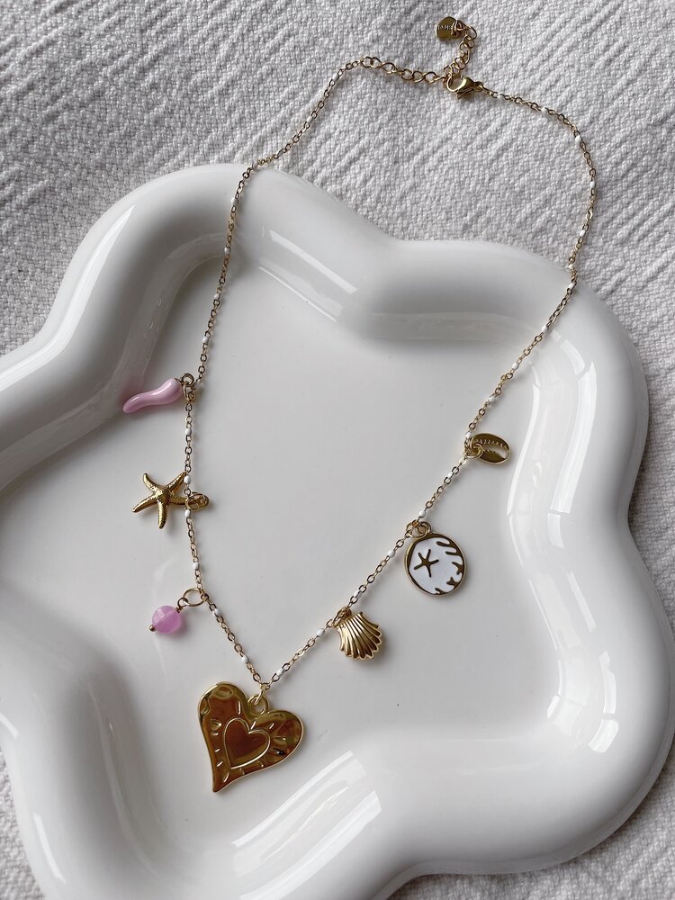 Gold 7 Mixed Charms Necklace / Type A2