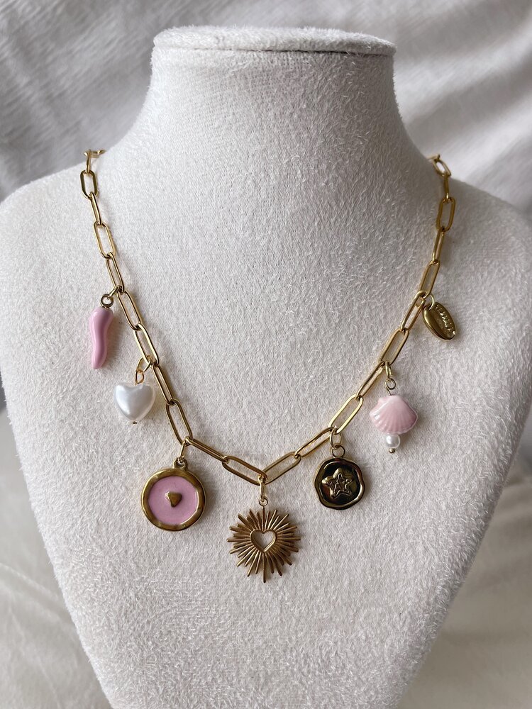 Gold 7 Mixed Charms Necklace / Type A5