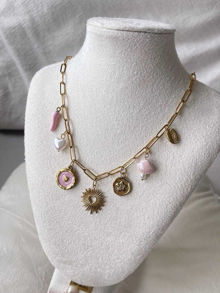 Gold 7 Mixed Charms Necklace / Type A5