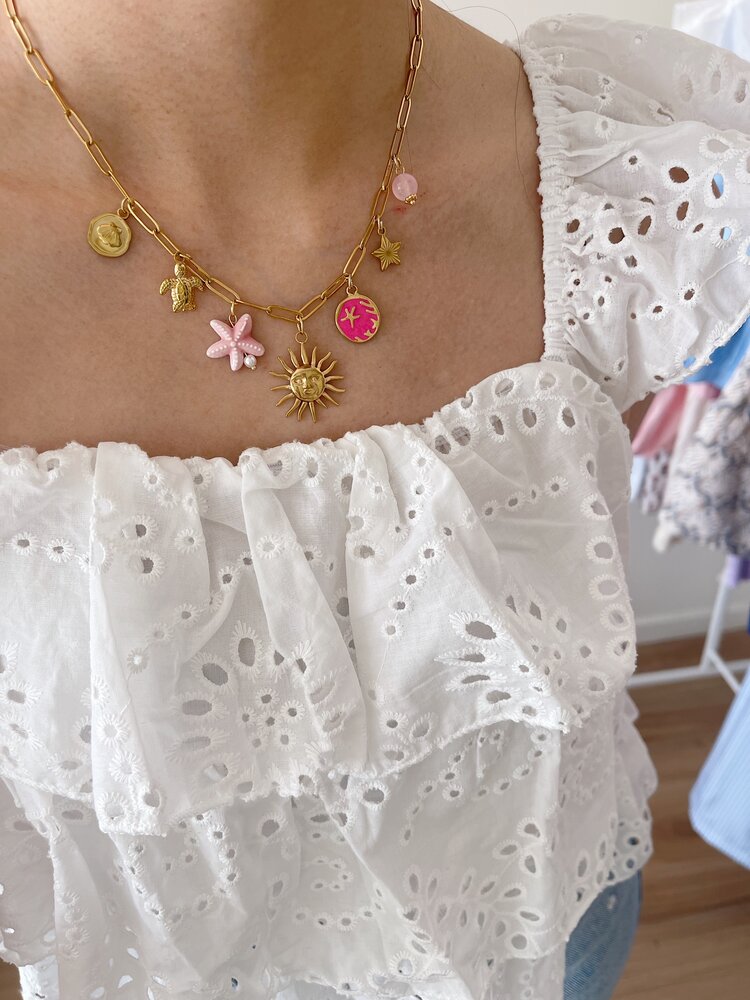 Gold 7 Mixed Charms Necklace / Type A7