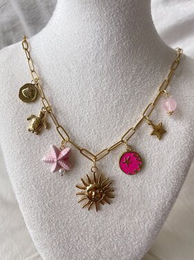 Gold 7 Mixed Charms Necklace / Type A7