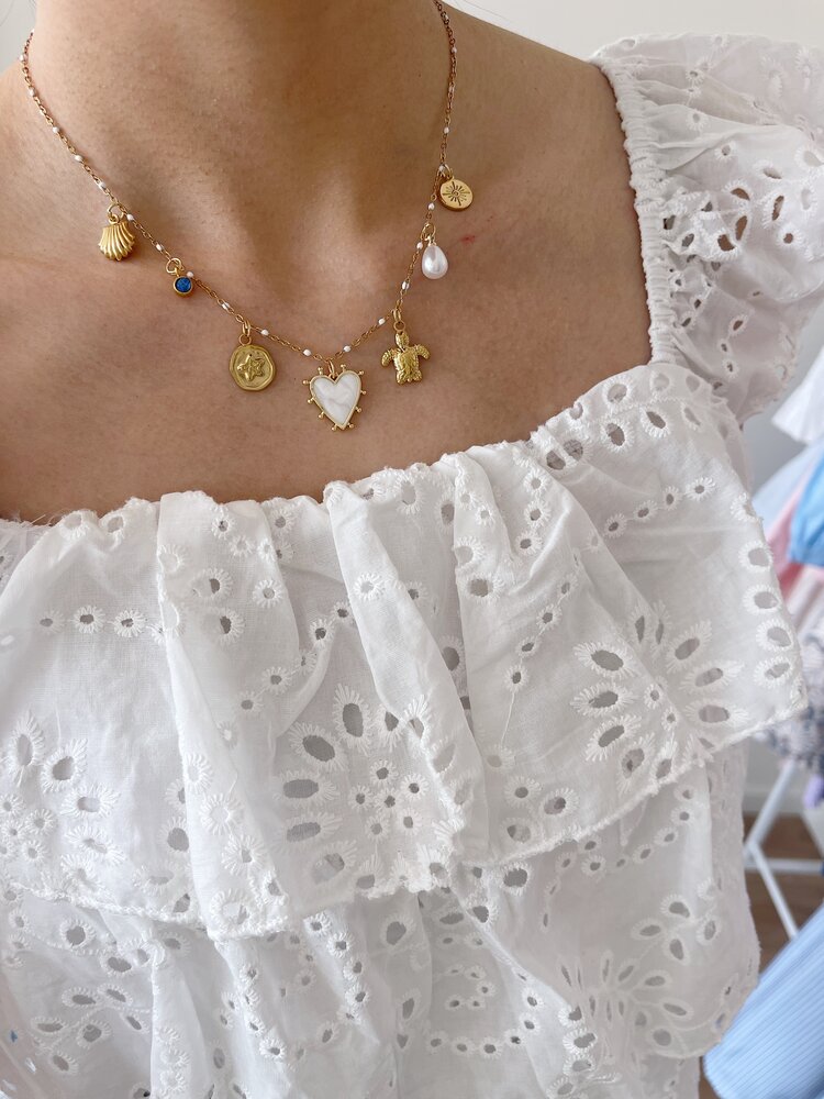 Gold 7 Mixed Charms Necklace / Type A8