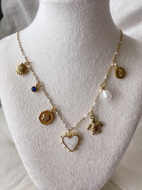 Gold 7 Mixed Charms Necklace / Type A8