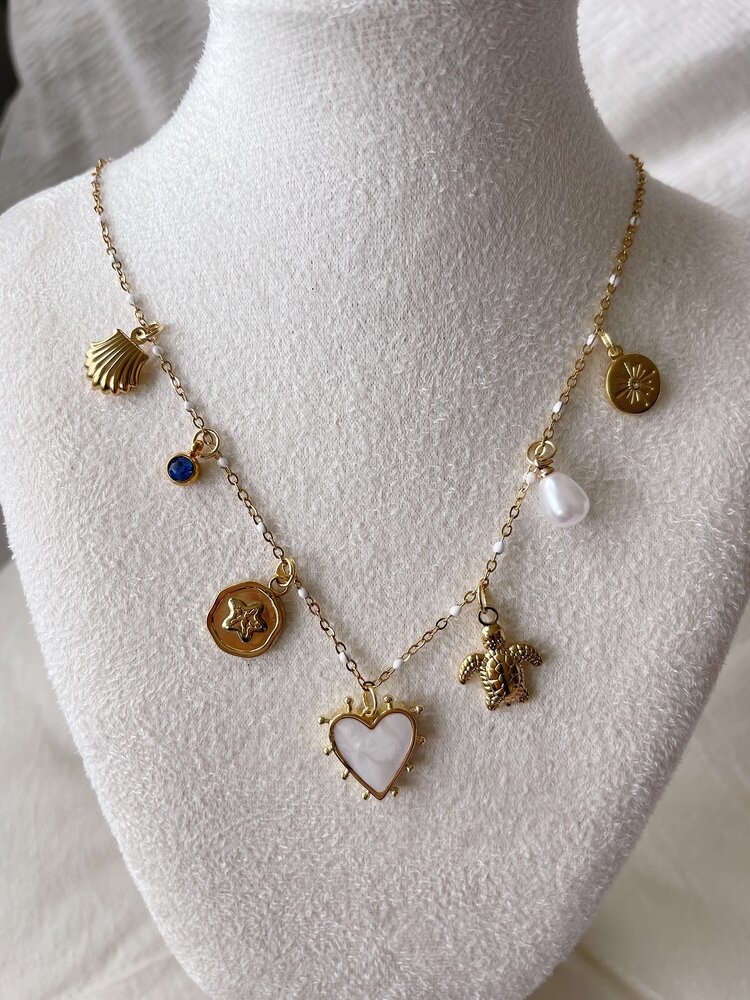 Gold 7 Mixed Charms Necklace / Type A8