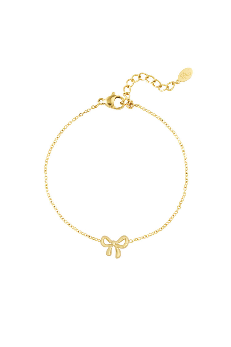 Gold Dainty Bow Bracelet