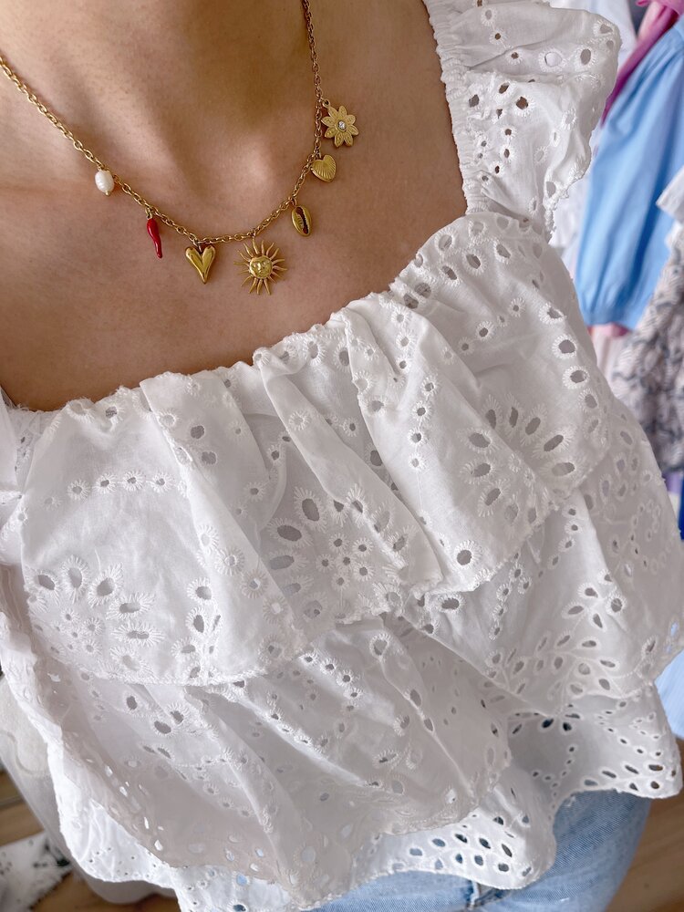 Gold Seraphim Mixed Charms Necklace