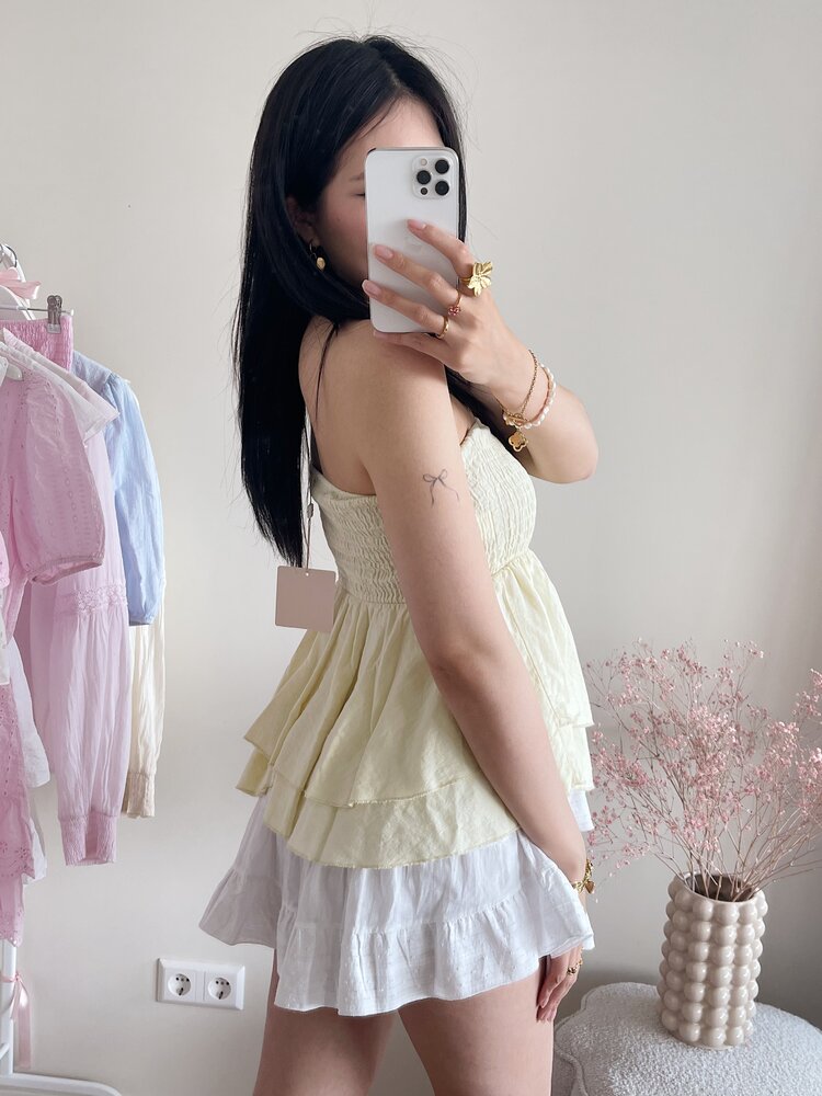 Raya Flowy Tube Top / Yellow