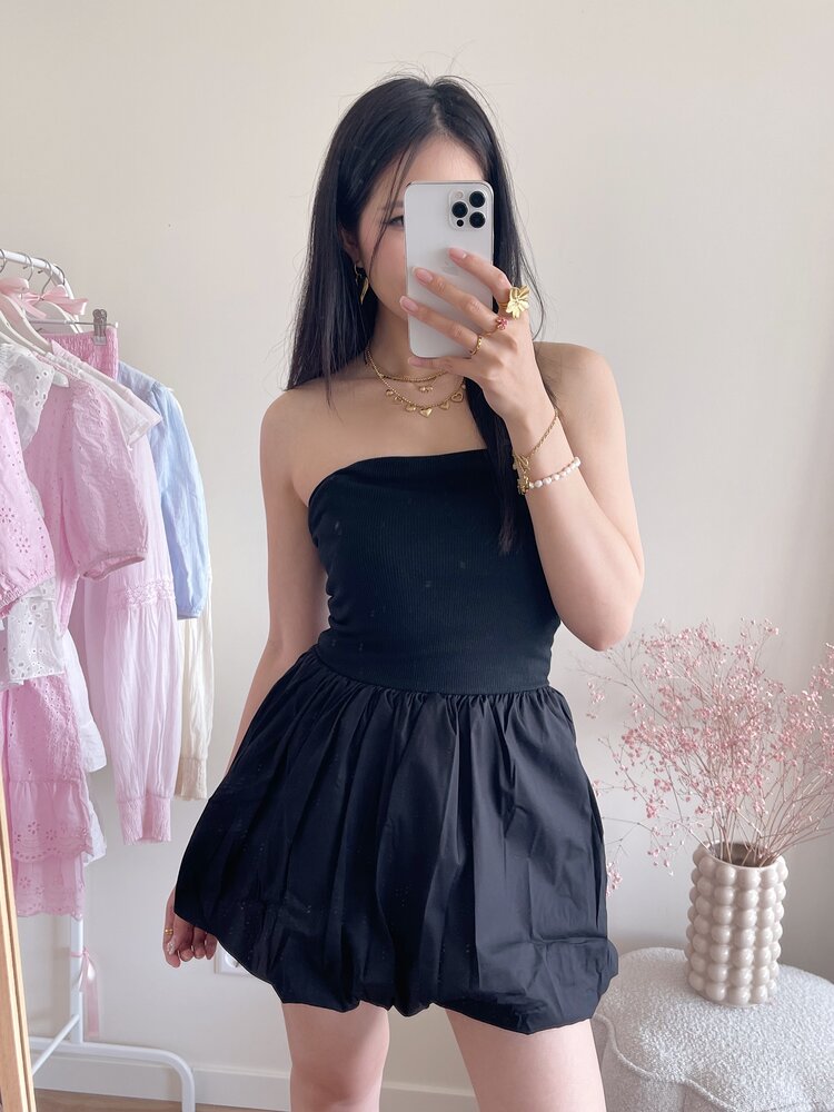Miku Balloon Dress / Black