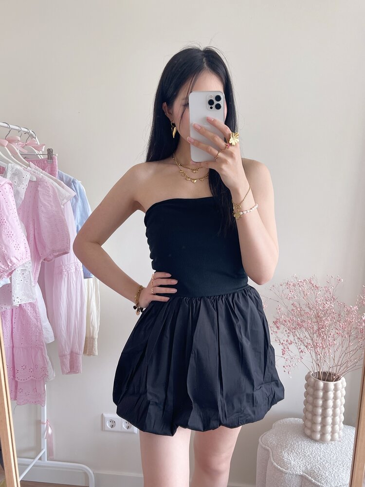 Miku Balloon Dress / Black