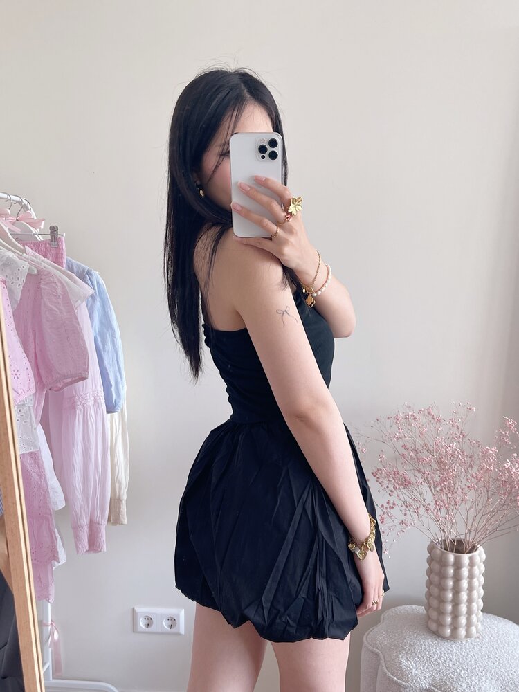 Miku Balloon Dress / Black