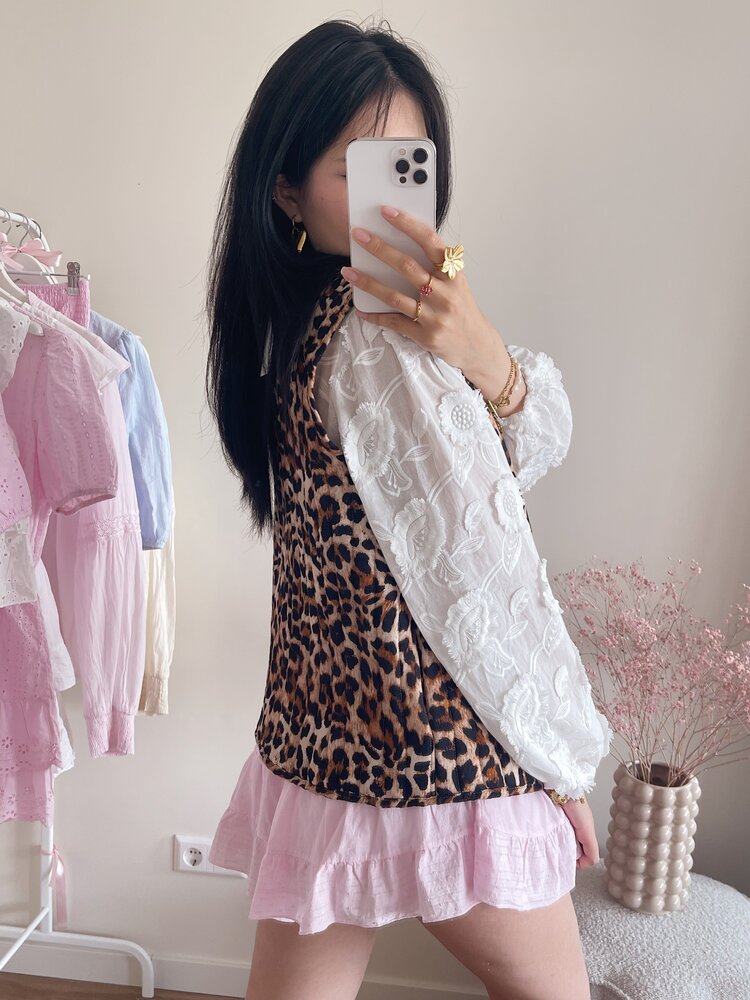 Imu Leopard Bow Waistcoat