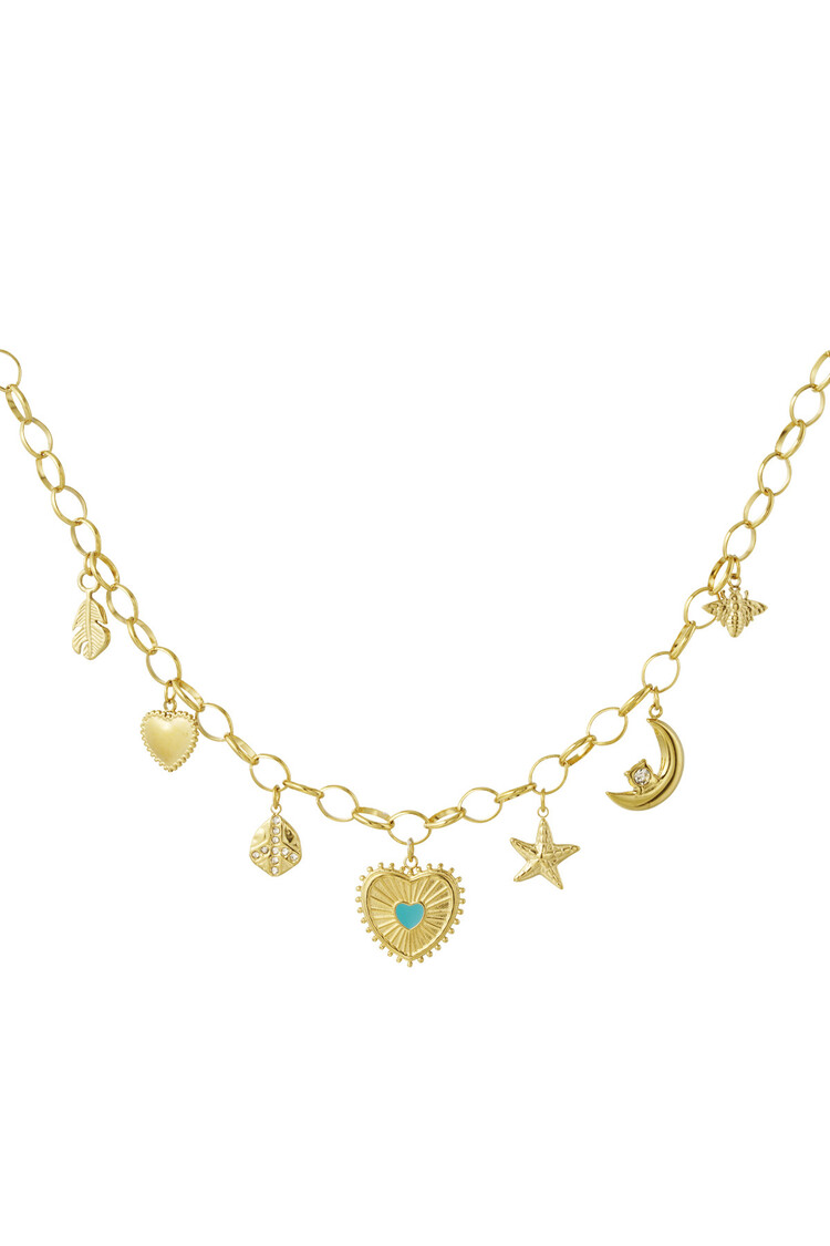 Gold Sunny Mixed Charms Necklace