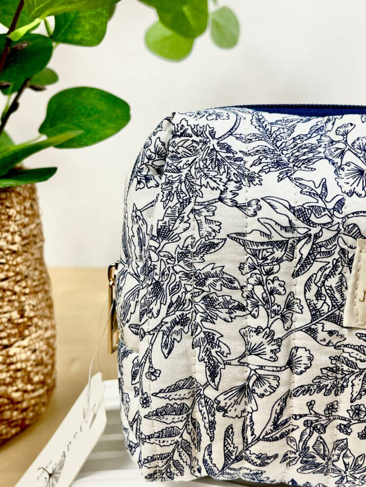 Fleur Flower Pouch / Blue