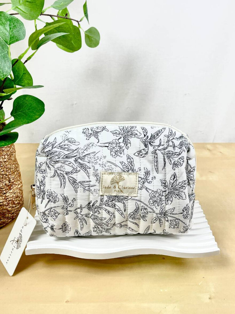 Fleur Flower Pouch / White
