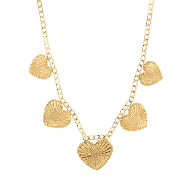 Gold Noura Mixed Charms Necklace