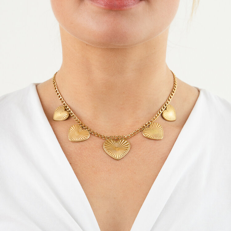 Gold Noura Mixed Charms Necklace
