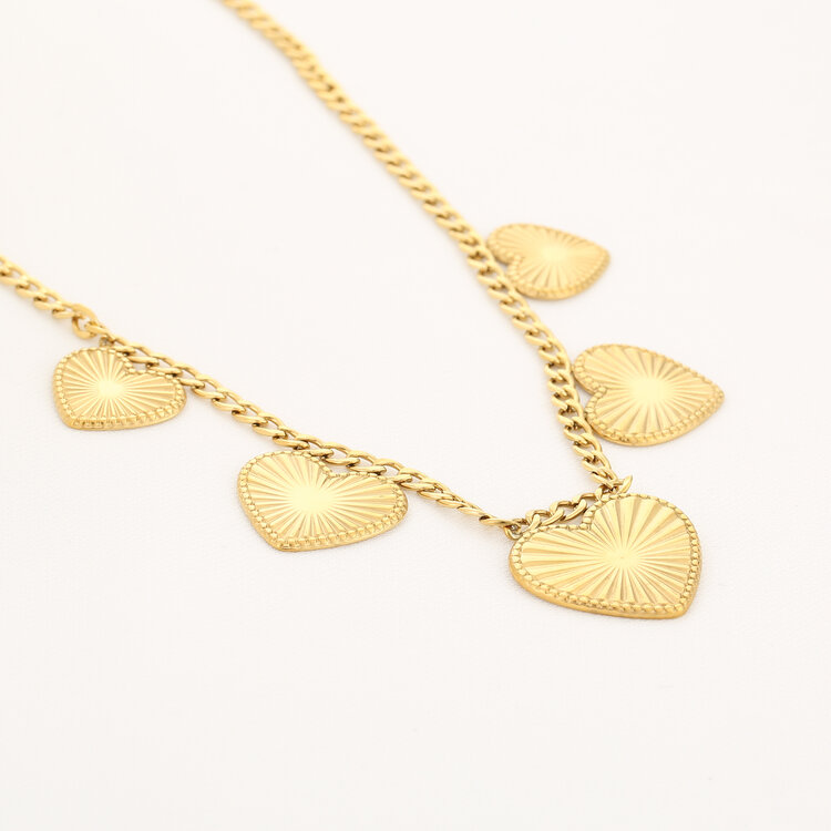 Gold Noura Mixed Charms Necklace