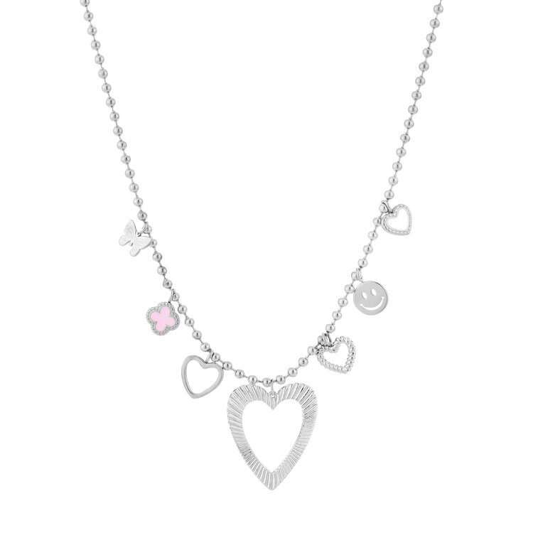 Silver Izumi Mixed Charms Necklace