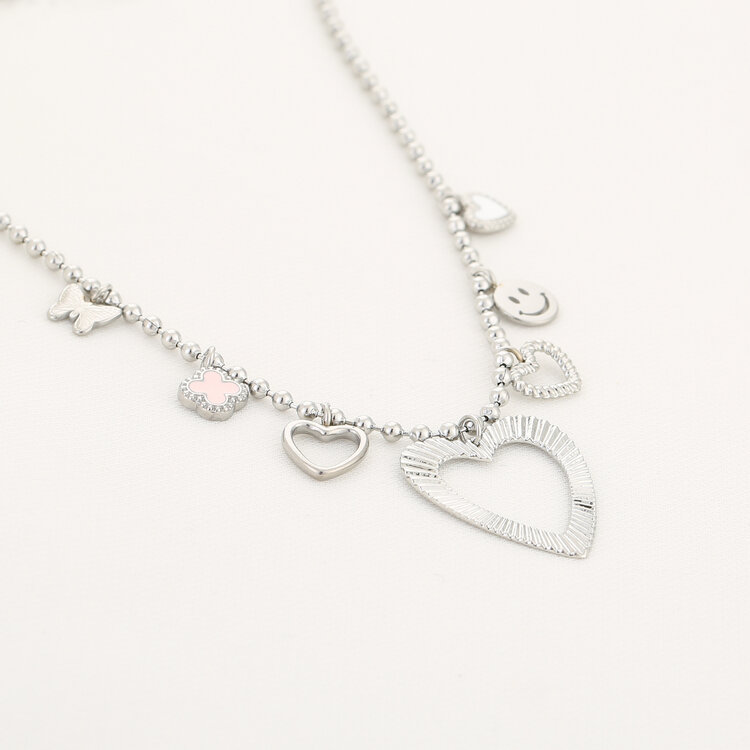 Silver Izumi Mixed Charms Necklace