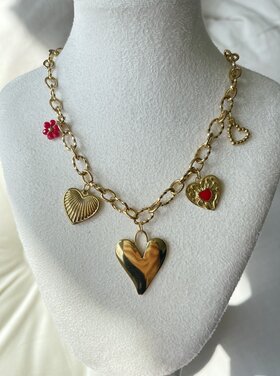 Gold 5 Mixed Charms Necklace / Type A4