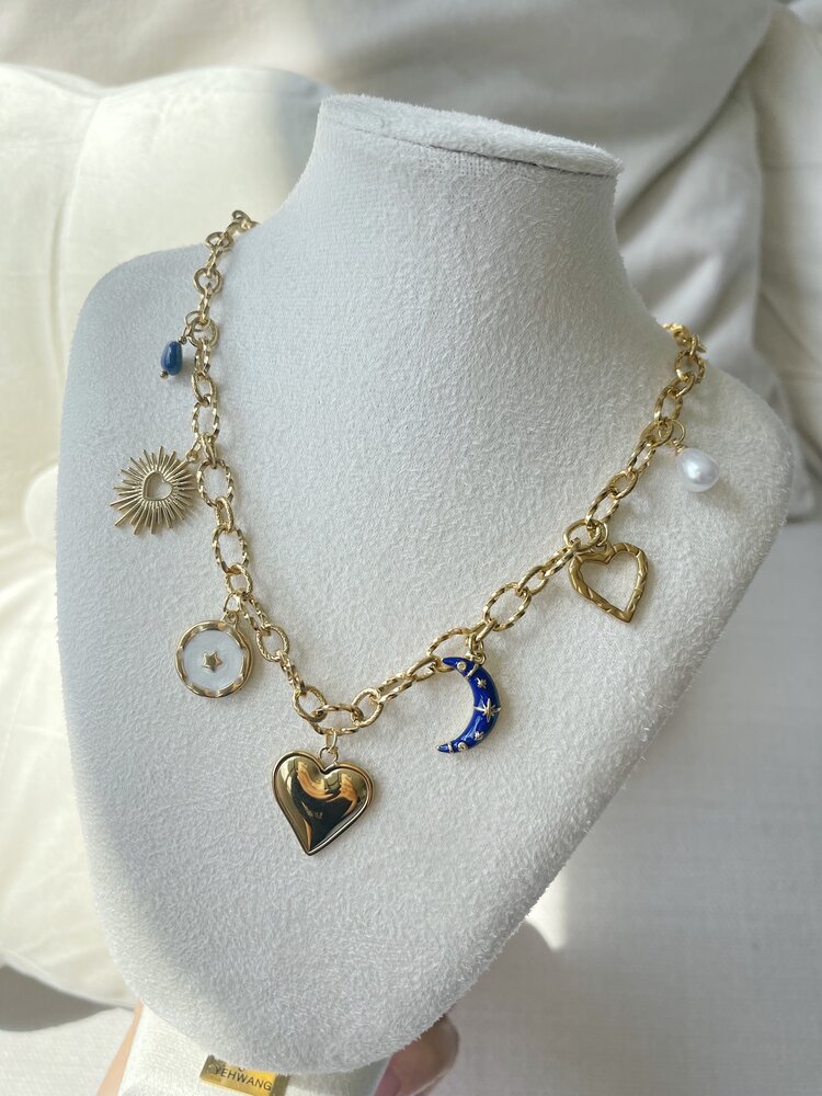 Gold 7 Mixed Charms Necklace / Type A10