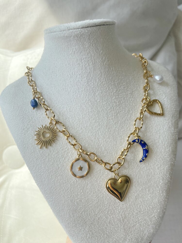 Gold 7 Mixed Charms Necklace / Type A10
