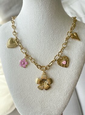 Gold 5 Mixed Charms Necklace / Type A5