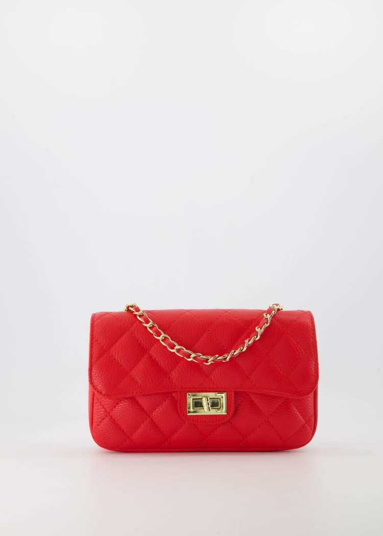 Naime Quilted Chain Bag / Red