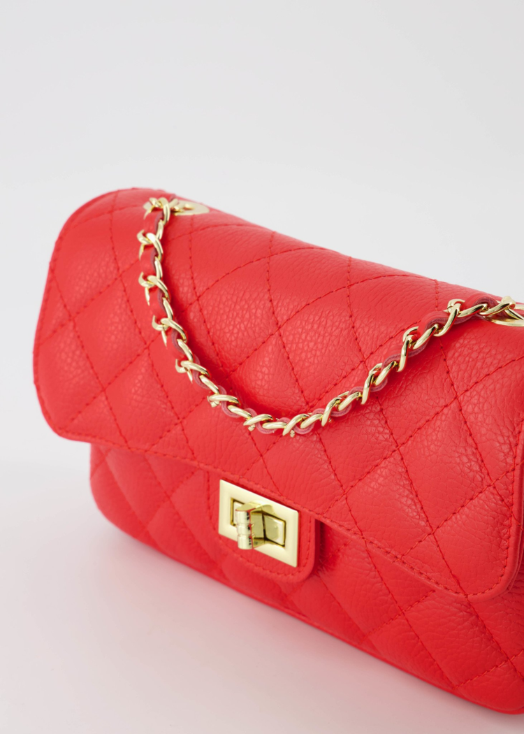 Naime Quilted Chain Bag / Red