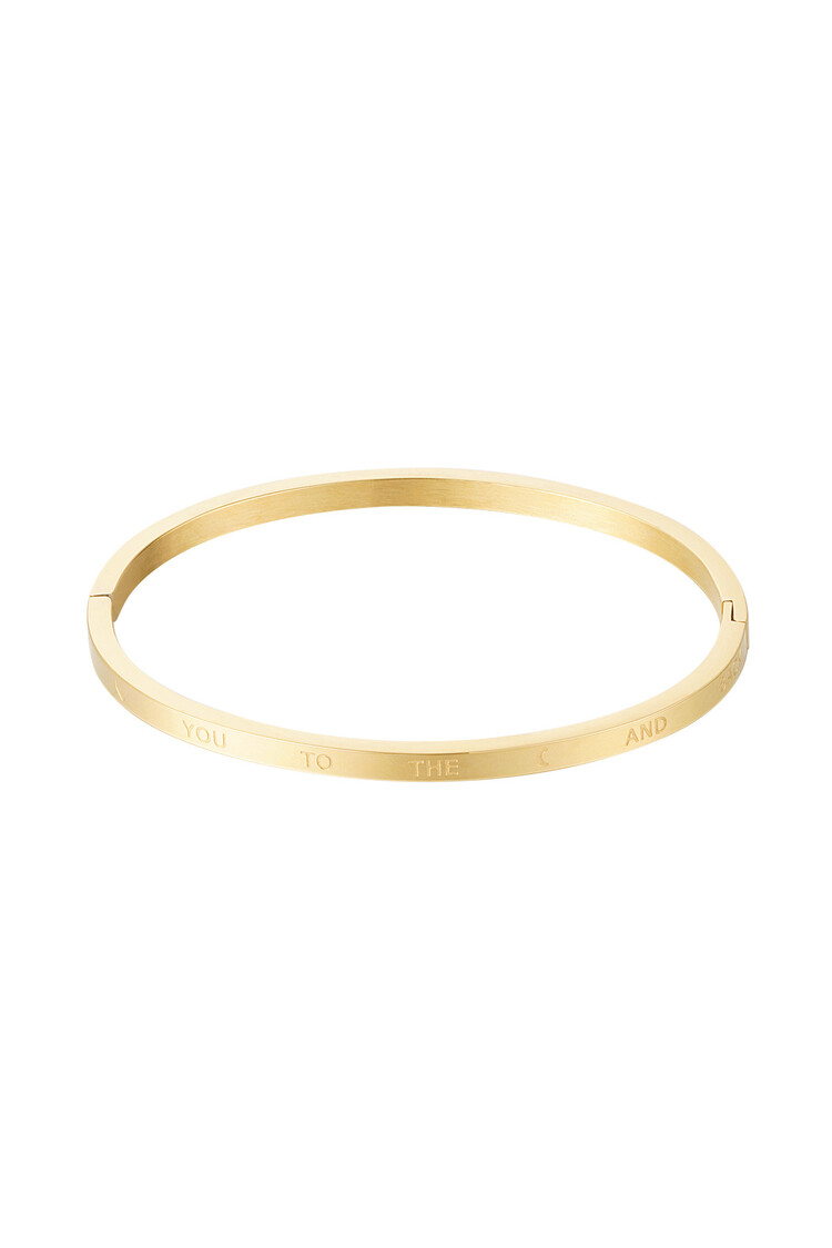 Gold To The Moon & Back Bangle Bracelet