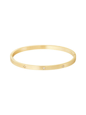 Gold Rhinestone Bangle Bracelet