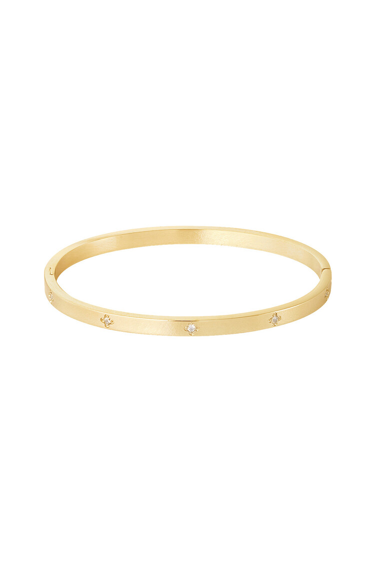 Gold Rhinestone Bangle Bracelet