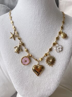 Gold 7 Mixed Charms Necklace / Type B1