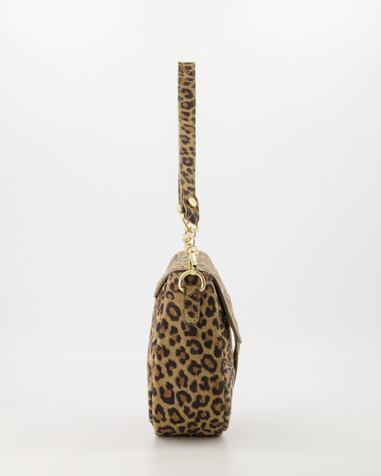 Lulu Moon Bag / Suede Leopard