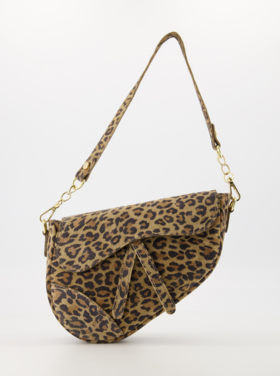 Lulu Moon Bag / Suede Leopard